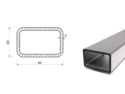 Jekl 80x60x5 (S355)