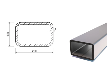 Jekl 250x100x8 (S355)