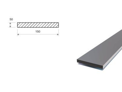 Plochá ocel 150x50