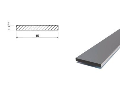 Plochá ocel 15x3