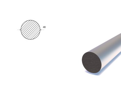 Kruhová ocel (S355J2/H9) 48 mm-2