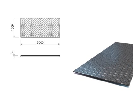 Plech slza 1,5x3 m, tloušťka 8 mm_1