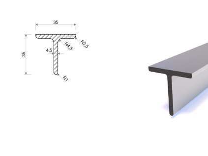 Profil T 35x35x4,5