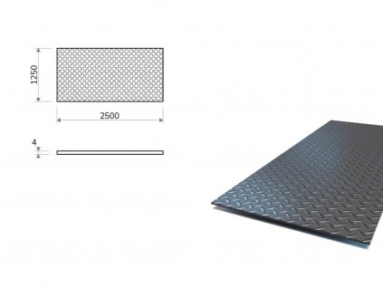 Plech slza 1,25x2,5 m, tloušťka 4 mm_1