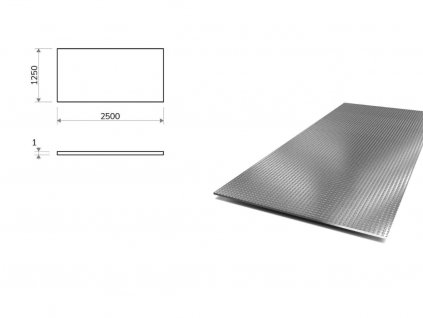 Nerezový plech dekor LEINEN - 1,25x2,5 m, tloušťka 1 mm + fólie