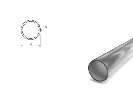 Nerezová trubka broušená 14x1,5
