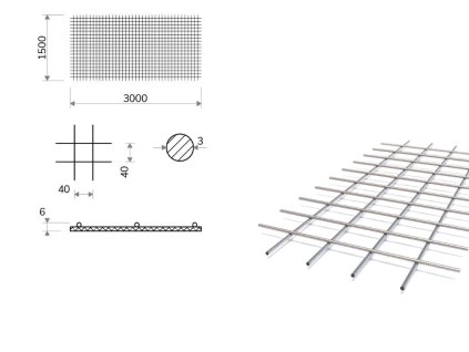 Kari síť s okem 40/40 mm, 1,5x3 m, tloušťka 3 mm_1