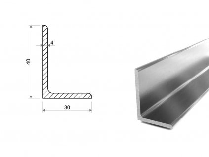 Nerezový L Profil 40x30x4 (1.4301/7)