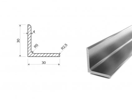 Nerezový L Profil (1.4301/7) 30x30x4
