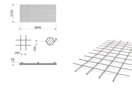 Kari síť s okem 150/150 mm, 2,15x5 m, tloušťka 8 mm_1