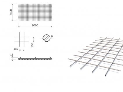 Kari síť s okem 150/150 mm, 2,4x6 m, tloušťka 8 mm_1