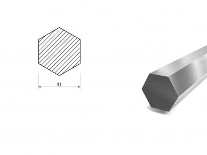 Nerezová šestihranná tyč 41 mm (1.4571)
