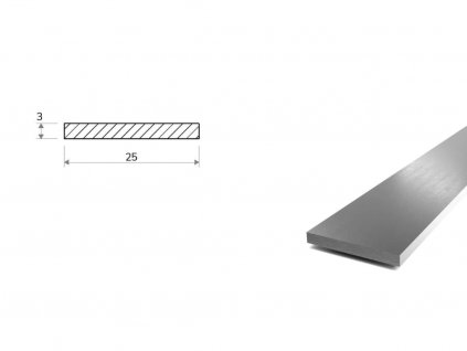 Nerezová plochá ocel 25x3 - stříhaná (1.4404)