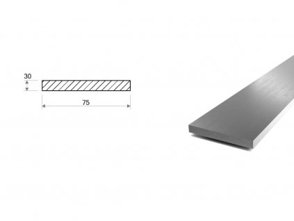 Nerezová plochá ocel 75x30 (1.4301/7)