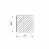Hliníková tyč čtvercová 100x100 mm (EN 6082)