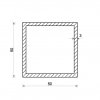Hliníkový jekl 50x50x3 (EN 6060)_2