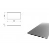 Nerezový plech broušený (1.4301/7 - K240) 1x2 m, tloušťka 1,2 mm + folie