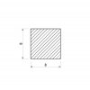 Nerezová čtvercová ocel tažená (1.4571) 8x8 mm_2