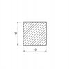 Nerezová čtvercová ocel tažená (1.4571) 10x10 mm_2