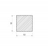 Nerezová čtvercová ocel tažená (1.4301/7) 12x12 mm_2