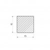 Nerezová čtvercová ocel tažená (1.4301/7) 15x15 mm_2