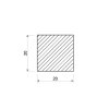 Nerezová čtvercová ocel tažená (1.4301/7) 20x20 mm_2