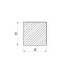 Nerezová čtvercová ocel tažená (1.4301/7) 25x25 mm_2