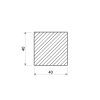 Nerezová čtvercová ocel tažená (1.4301/7) 40x40 mm_2