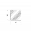 Nerezová čtvercová ocel (1.4301/7) 25x25 mm_2