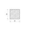 Nerezová čtvercová ocel (1.4301/7) 30x30 mm_2
