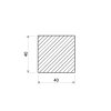 Nerezová čtvercová ocel (1.4301/7) 40x40 mm_2